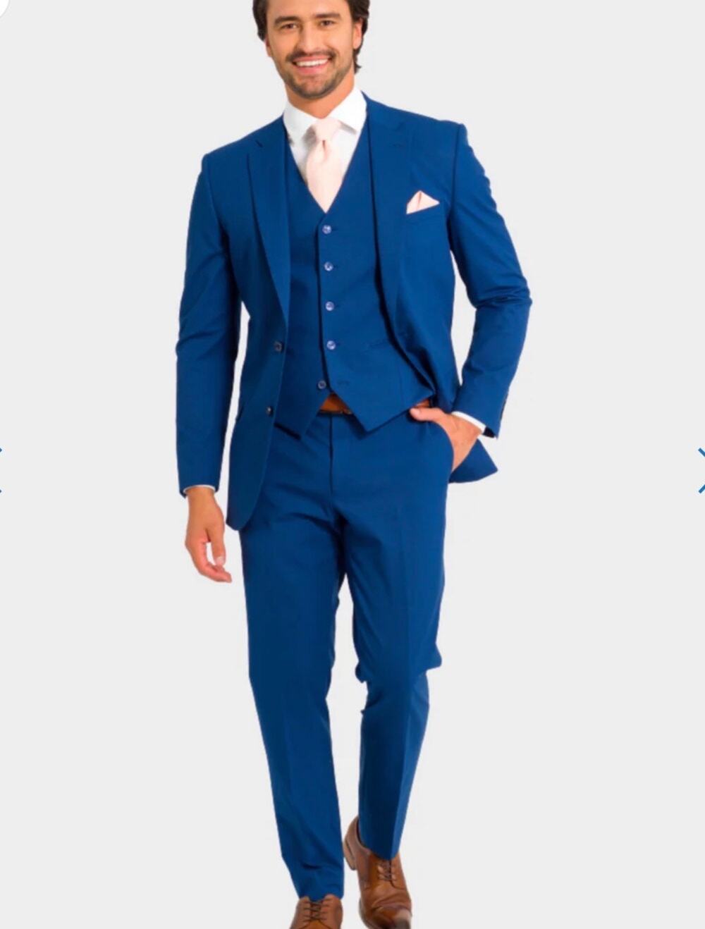 Giorgio Fiorelli 3 piece suit darky navy blue 40S euro slim